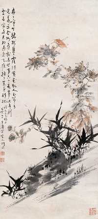 王雪涛 1938年作 花卉草虫 立轴